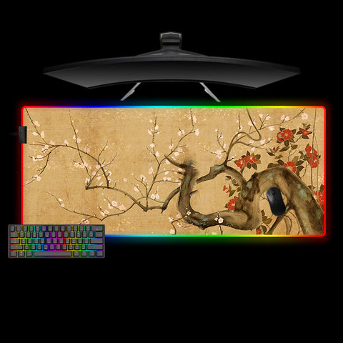 Tree Branch Design XXL Size RGB Lit Gaming Mouse Pad