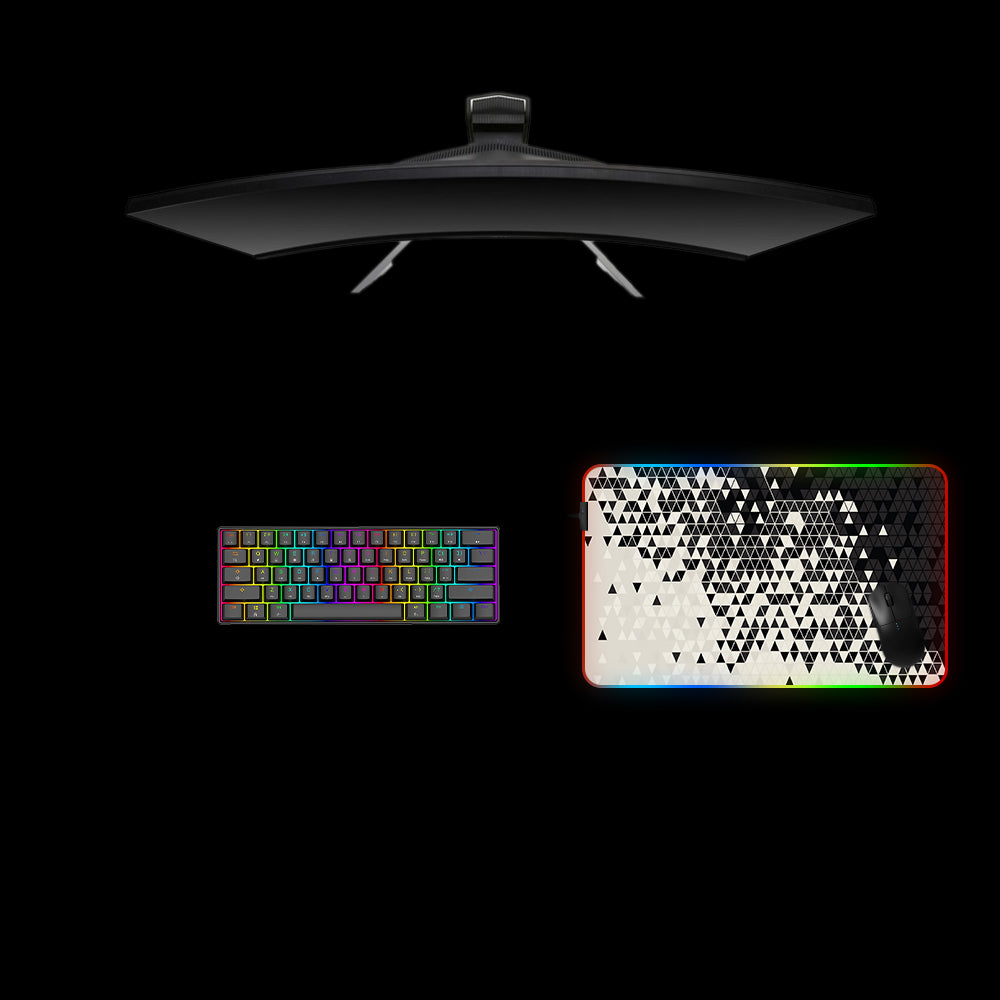Triangle Fade Design Medium Size RGB Lighting Gamer Mouse Pad