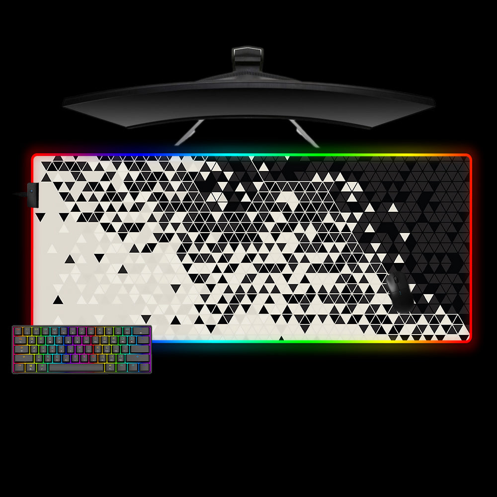 Triangle Fade Design XXL Size RGB Lighting Gamer Mouse Pad