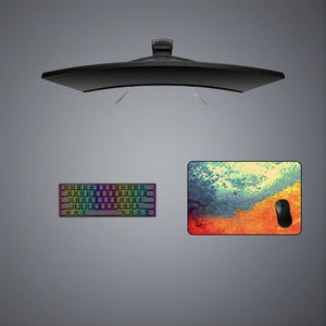Triangle Pixel Pattern Design Medium Size Gaming Mouse Pad