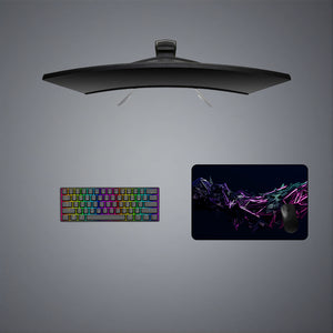 Medium size gamer mouse pad with a triangle geometric design