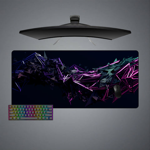 XXL size gamer mouse pad with a triangle geometric design