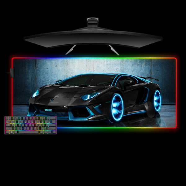 Tron Lambo Design XL Size RGB Gamer Mouse Pad