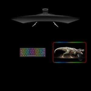 Tyrannosaurus Design Medium Size RGB Lit Gamer Mouse Pad