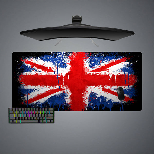 UK Flag Splash Paint Design XXL Size Gaming Mouse Pad