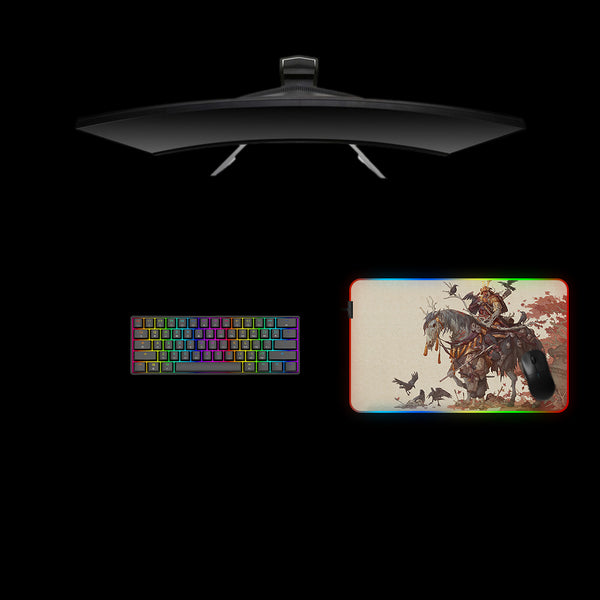 Undead Samurai Design Medium Size RGB Illuminated Gaming Mousepad