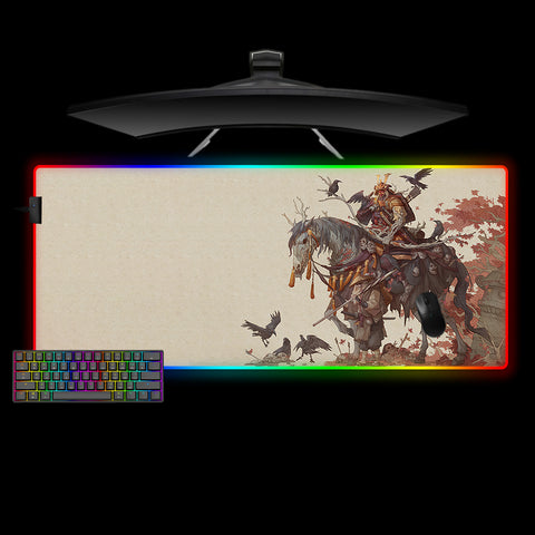 Undead Samurai Design XXL Size RGB Illuminated Gaming Mousepad