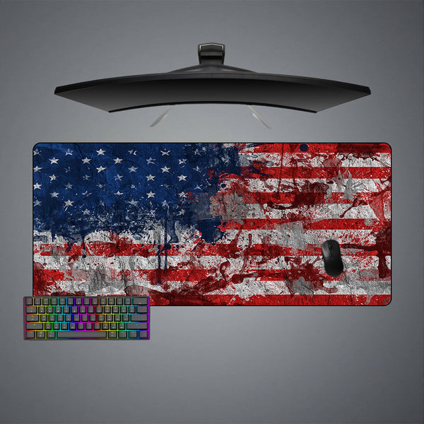 USA Flag Splash Paint Design XXL Size Gaming Mouse Pad