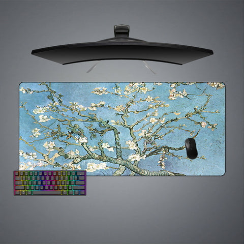 Van Gogh Almond Blossom Design XL Size Gaming Mouse Pad, Computer Desk Mat