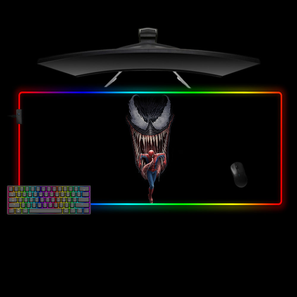 Venom vs. Spiderman Design XL Size RGB Gamer Mouse Pad