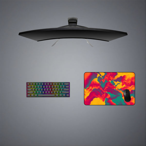 Vibrant Color Texture Design Medium Size Gamer Mouse Pad