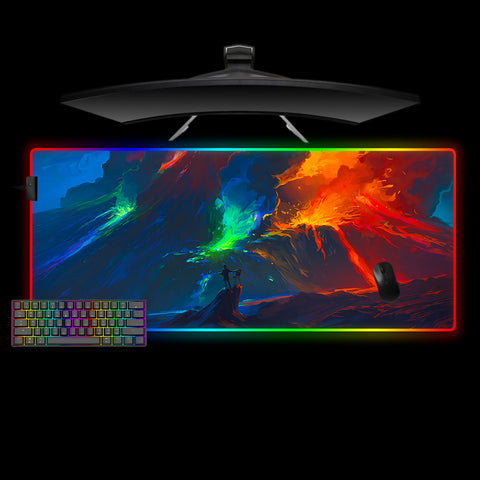 Volcano Painting Art Design XL Size RGB Mouse Pad