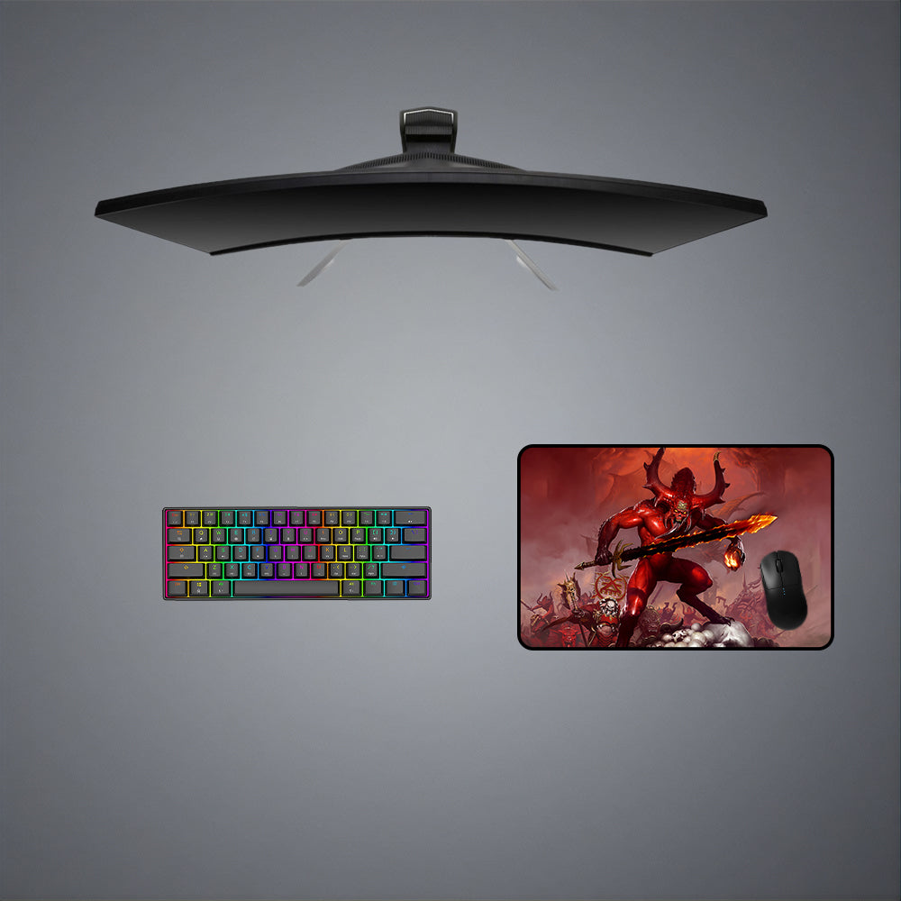 Khorne Daemon Design Medium Size Gaming Mouse Pad, Computer Desk Mat