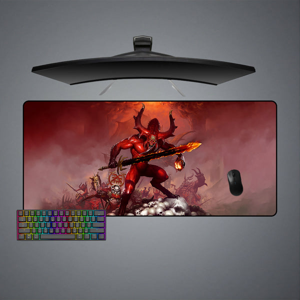 Khorne Daemon Design XL Size Gaming Mouse Pad, Computer Desk Mat