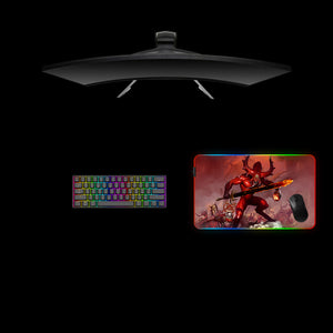Khorne Daemon Design Medium Size RGB Backlit Gaming Mouse Pad, Computer Desk Mat