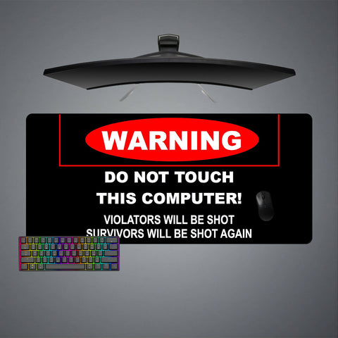 Warning Design XL Size Gaming Mousepad