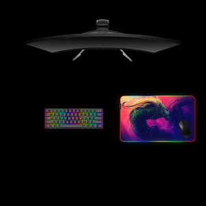 Water Serpent Design Medium Size RGB Lighting Gamer Mouse Pad