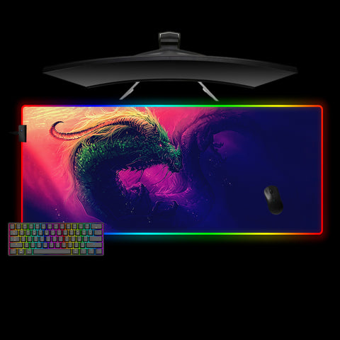 Water Serpent Design XXL Size RGB Lighting Gamer Mouse Pad