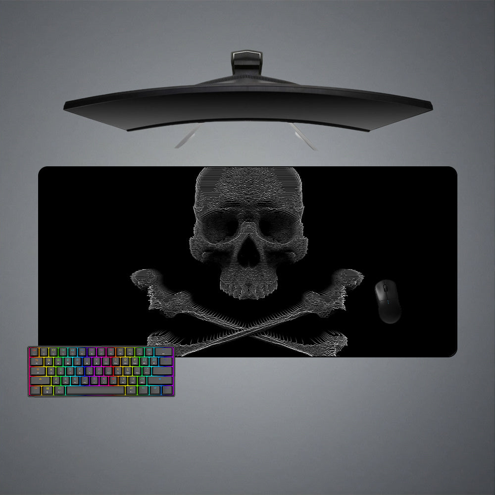 Wavy Skull Design XXL Size Gaming Mouse Pad