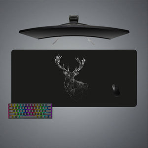 Wireframe Deer Design Large Size Gamer Mouse Pad