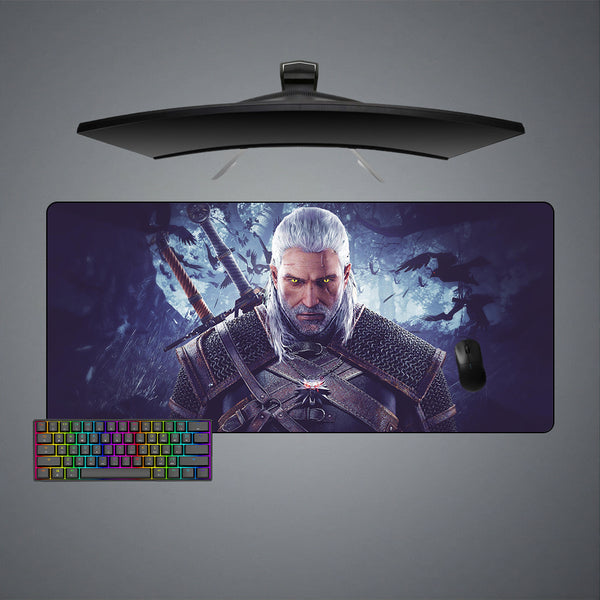 Witcher Geralt Design XL Size Gaming Mouse Pad, Computer Desk Mat
