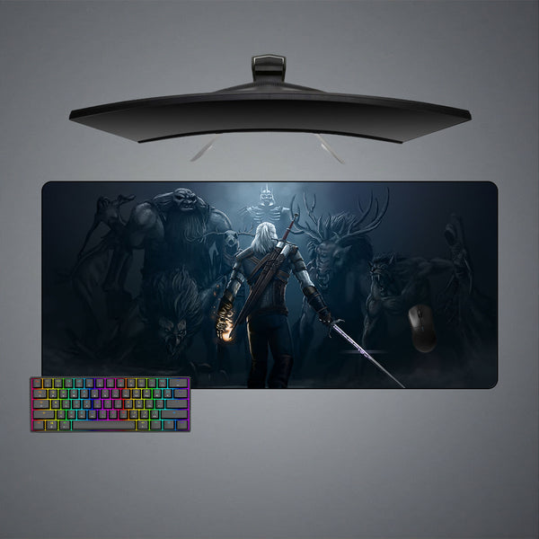 Witcher Monsters Design XL Size Gaming Mouse Pad, Computer Desk Mat