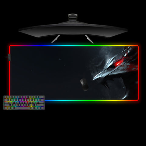 Witcher Wolf Right Side Design Extra Large Size RGB Lighting Gamer Mouse Pad, Computer Desk Mat