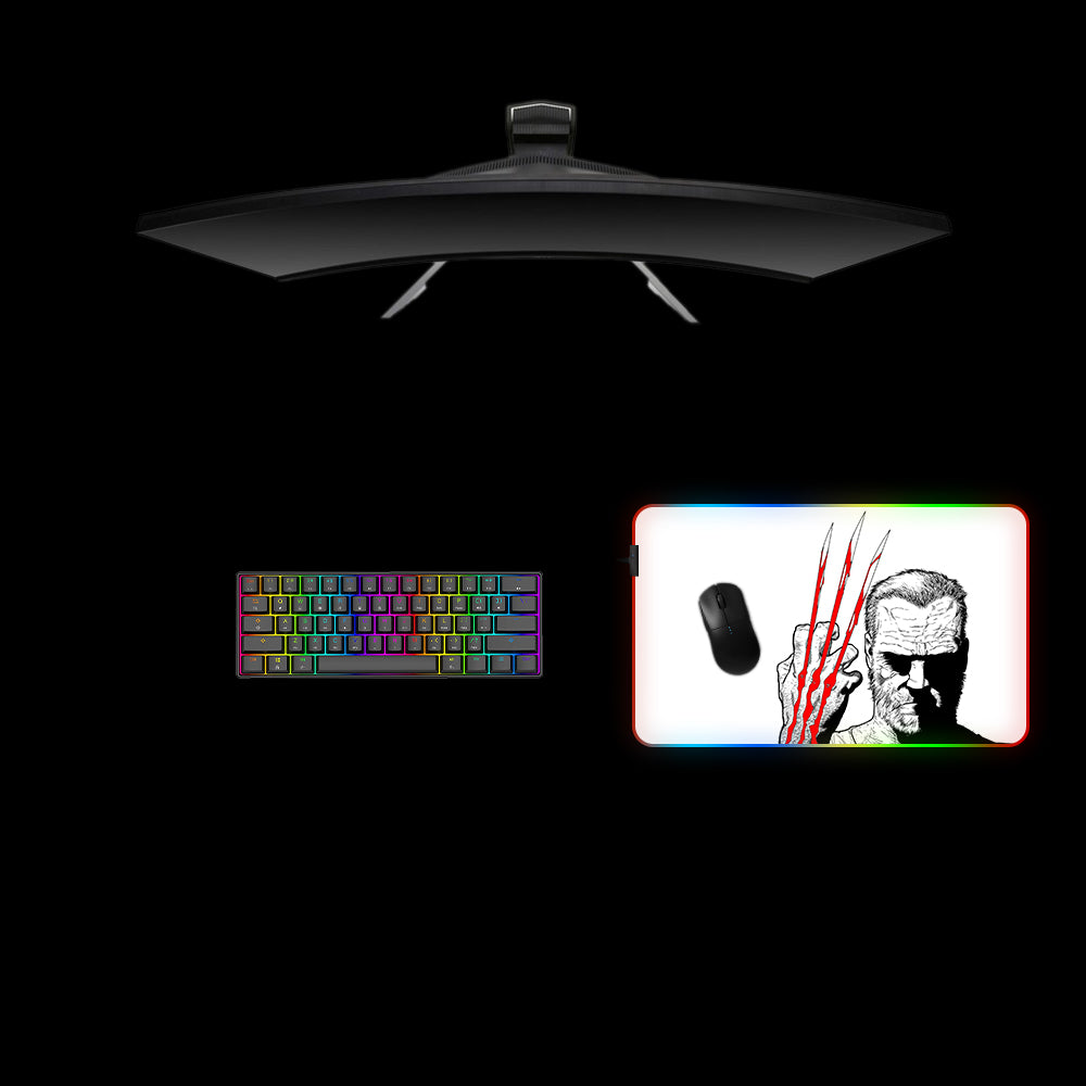 Wolverine Claws Design Medium Size RGB Lit Gaming Mouse Pad