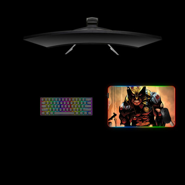 Wolverine Damage Design Medium Size RGB Lit Gaming Mouse Pad