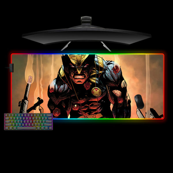 Wolverine Damage Design XXL Size RGB Lit Gaming Mouse Pad