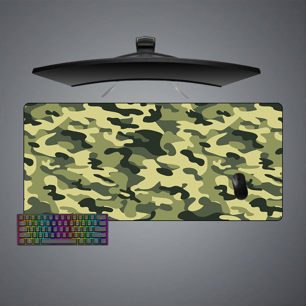 Woodland Camouflage Design XL Size Gaming Mouse Pad, Computer Desk Mat