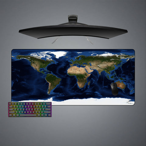 World Map Design XXL Size Gaming Mouse Pad, Computer Desk Mat