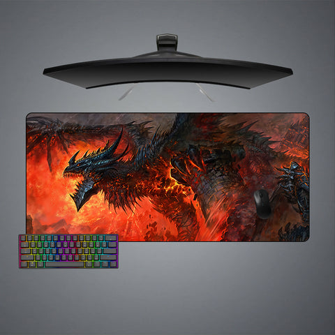 World of Warcraft Deathwing Flames Design XXL Size Gaming Mouse Pad