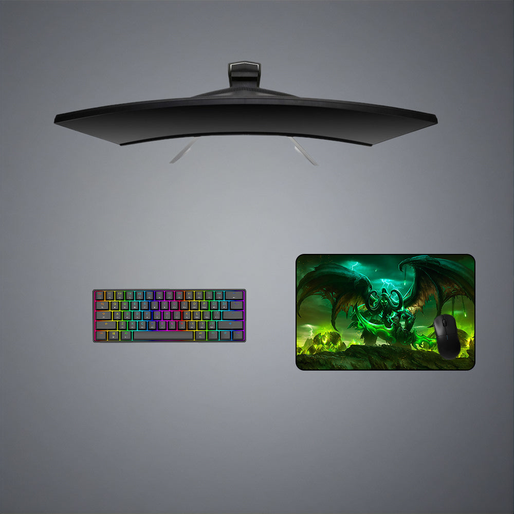 Warcraft Illidan Legion Design Medium Size Gaming Mouse Pad, Computer Desk Mat