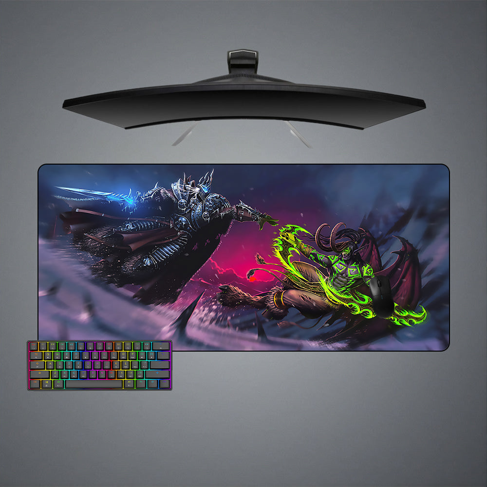 Lich King vs. Illidan Design XXL Size Gaming Mouse Pad