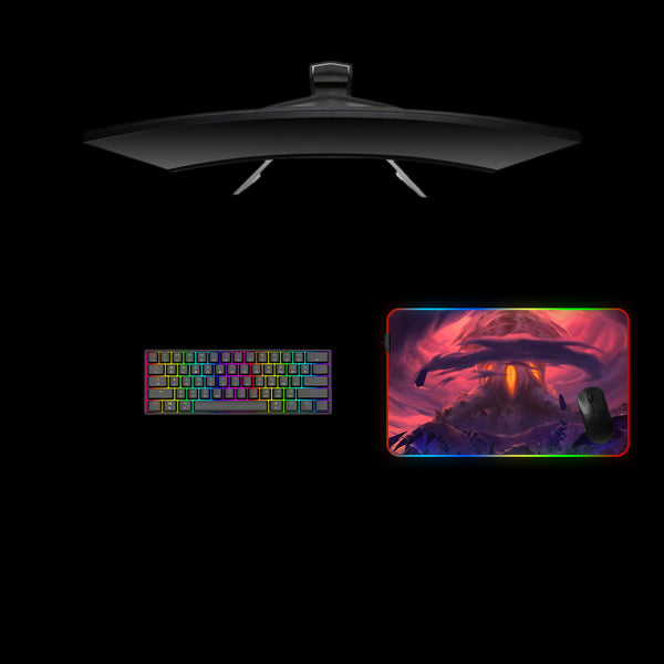 World of Warcraft N'Zoth Design Medium Size RGB Illuminated Gaming Mouse Pad, Computer Desk Mat