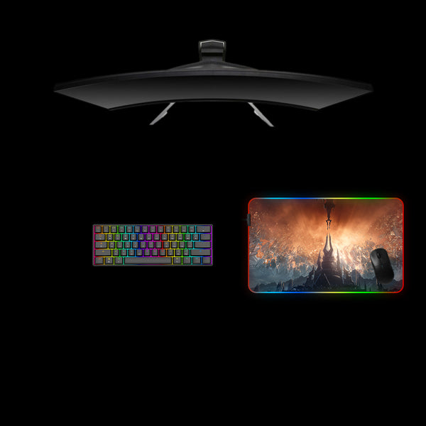 World of Warcraft Shadowlands Design Medium Size RGB Lighting Gamer Mouse Pad, Computer Desk Mat