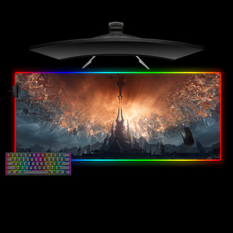 World of Warcraft Shadowlands Design XL Size RGB Lighting Gamer Mouse Pad, Computer Desk Mat