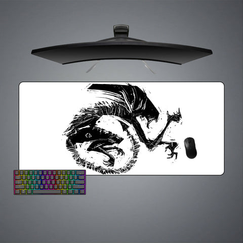 Xenomorph Drawing Design Large Size Gaming Mouse Pad