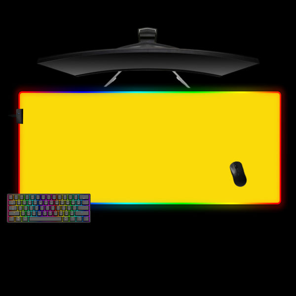 Yellow Color Design XL Size RGB Lit Gamer Mouse Pad