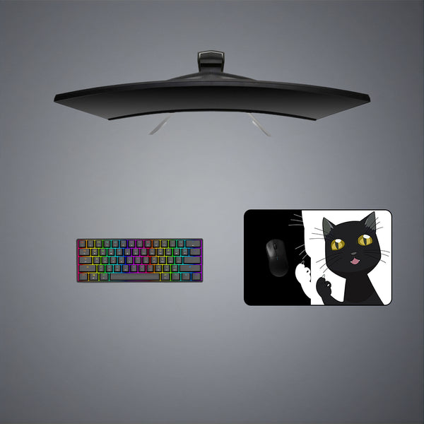 Medium size gamer mouse pad with Yoruichi cat anime design