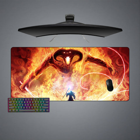Large size gamer mouse pad with "You shall not pass" printed design