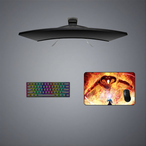 Medium size gamer mouse pad with "You shall not pass" printed design