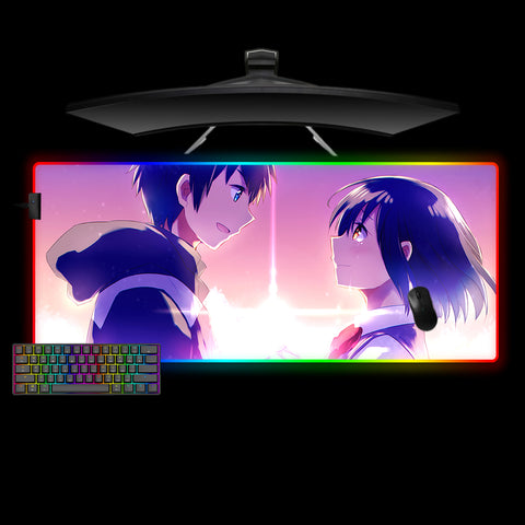 Your Name Anime Together Design XXL Size RGB Backlit Gaming Mouse Pad