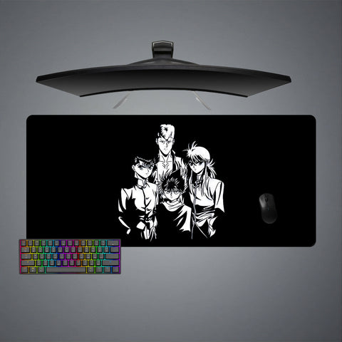 Yu Yu Hakusho Black & White Design XL Size Gaming Mouse Pad, Computer Desk Mat