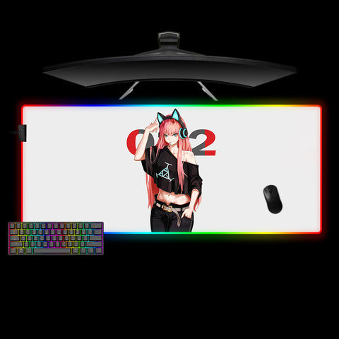 Zero Two Design XXL Size RGB Light Gaming Mouse Pad