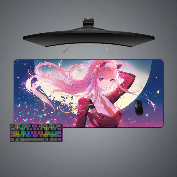 Zero Two Moon Design Large Size Gamer Mouse Pad