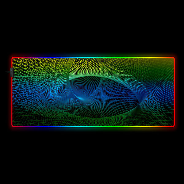 3D Net Design RGB Illuminated Mouse Pad