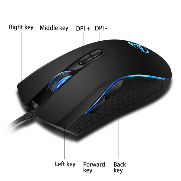 Hongsund Professional Optical Gaming Mouse 7 Colors LED, 7 Buttons, 3200 DPI