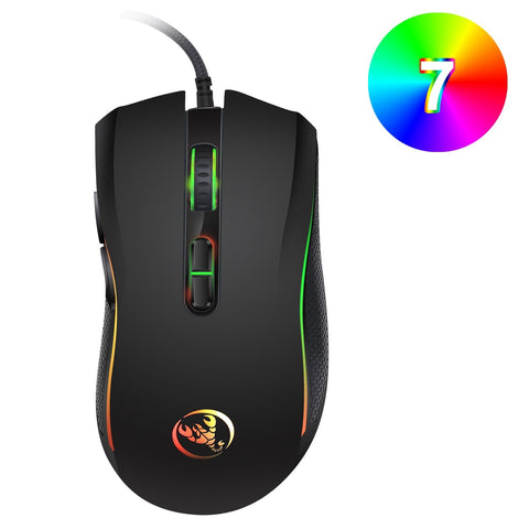 Hongsund Professional Optical Gaming Mouse 7 Colors LED, 7 Buttons, 3200 DPI - Top Colors